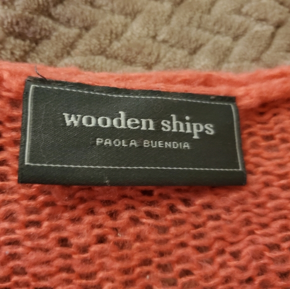 Wooden Ships Pink Knit Crop Sweater - Picture 4 of 6